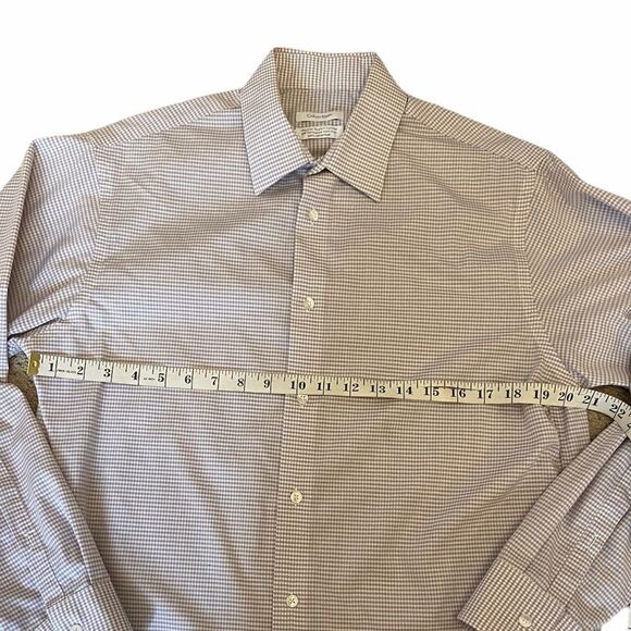 MENS CALVIN KLEIN White Purple Plaid Button Shirt - Picture 9 of 9